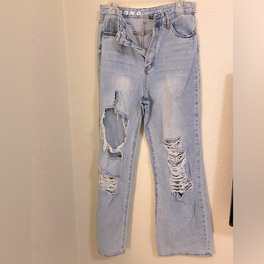 Song baggy ripped denim